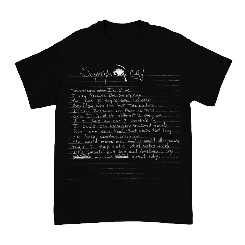 TUPAC X RESERVED ESSENTIALS Sometimes I Cry T-Shirt Back 