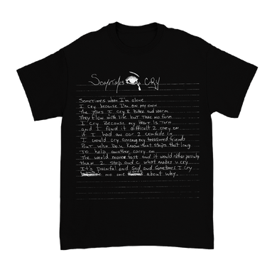 TUPAC X RESERVED ESSENTIALS Sometimes I Cry T-Shirt Back 