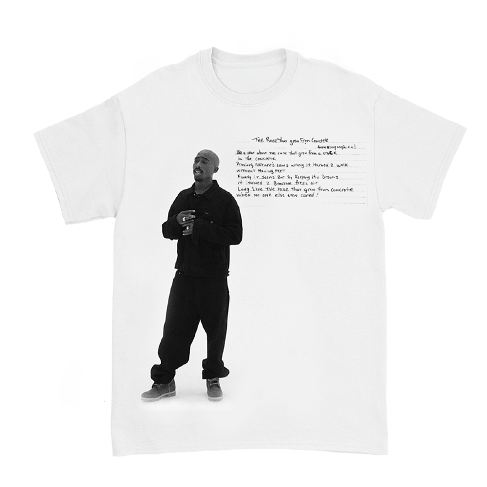 TUPAC X RESERVED ESSENTIALS The Rose T-Shirt Front