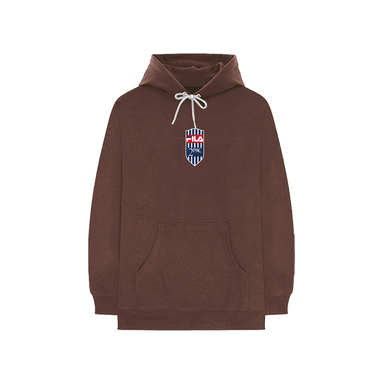 TUPAC FILA WMWIF PATCH HOODIE BROWN