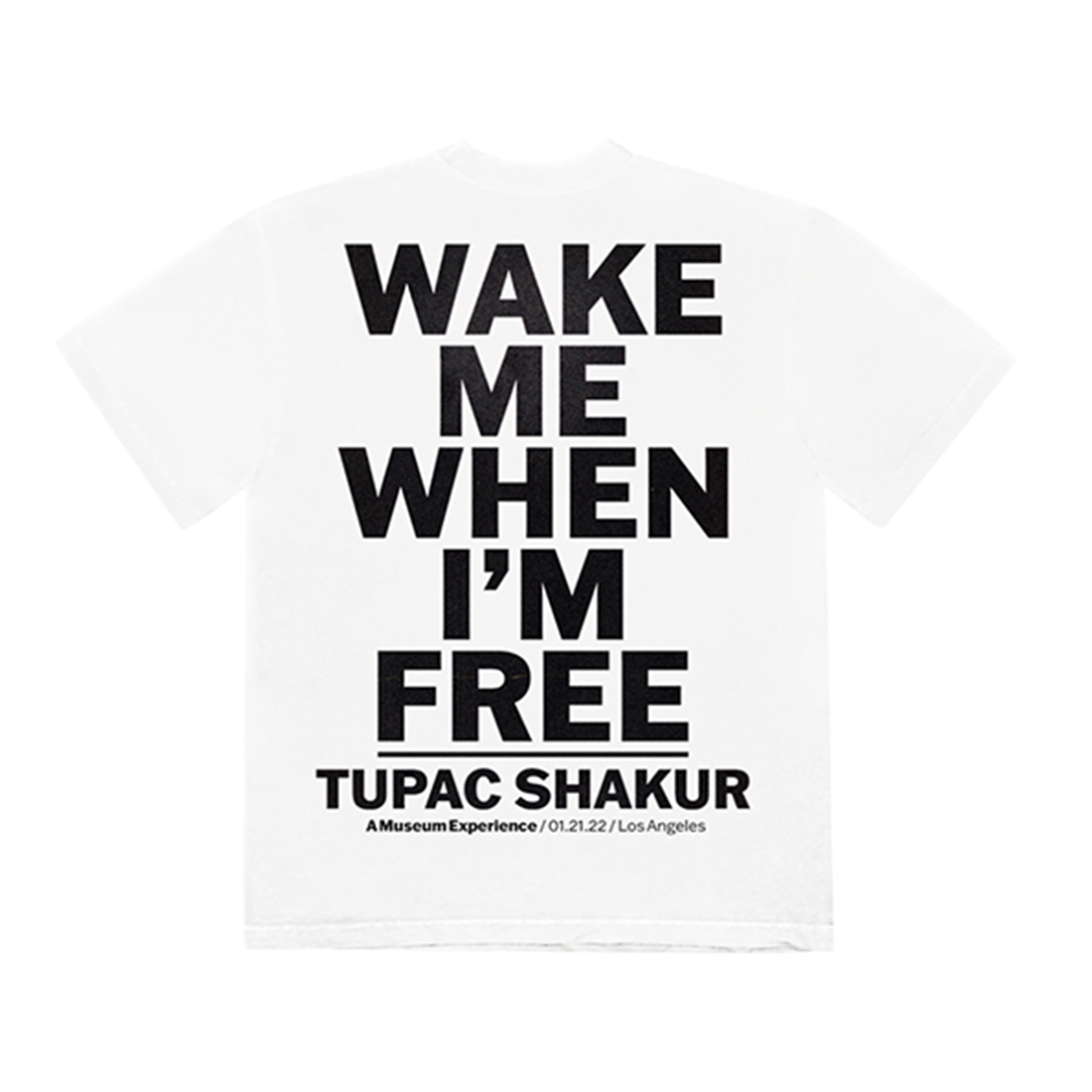 Wake Me When I'm Free Praying Hands White T-Shirt Back