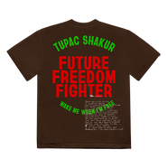 Future Freedom Fighter Brown T-Shirt Back 