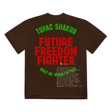 Future Freedom Fighter Brown T-Shirt Back 