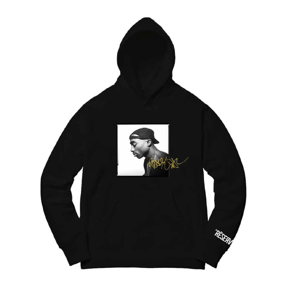 TUPAC X RESERVED ESSENTIALS Signature Hoodie Front 