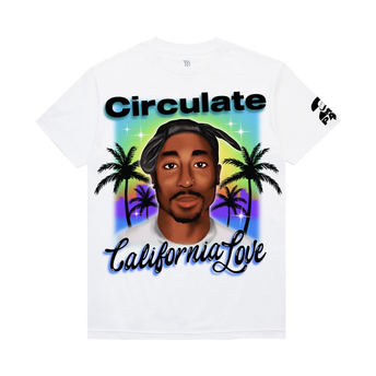 TUPAC x CIRCULATE - California Love T-Shirt Front