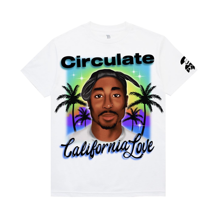 TUPAC x CIRCULATE - California Love T-Shirt Front
